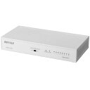 バッファロー LSW6-GT-8NS/DWH [Giga 8ポート スイッチ 電源内蔵 金属 マグネット付 ホワイト]