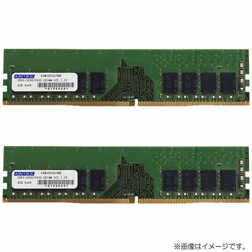 容量：8GB (1Rx8)×2枚組搭載メモリ：DDR4-3200 / PC4-3200 (* PC4-25600)エラーチェック機能：あり（Cyclic Redundancy Check）スピード：25.6GB/s準拠規格：JEDEC形状：288pin DIMM保証期間：購入後6年間保証種類：Unbuffered特記事項：RoHS指令対応