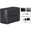 Synology DS223/G ★ガイドブック付き★ DiskStation 2ベイ NAS 4コア 64bit CPU 2GBメモリ GbEx1 SATA対応