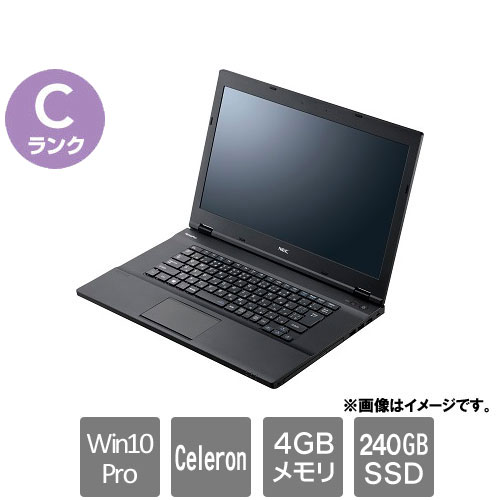 NEC ★中古パソコン・Cランク★PC-VK16EAAGT [VersaPro タイプVA(Celeron3855U 4GB SSD240GB 15.6HD Win10Pro)]