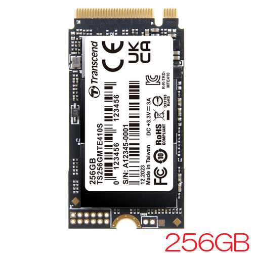 トランセンド TS256GMTE410S 256GB M.2 PCIe SSD 310S NVMe Gen4 x4 Type 2242 M Key 3D TLC NAND 150TBW 5年保証