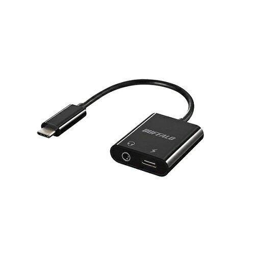 Rakuten - オーディオ変換アダプタ バッファロー（サプライ） BSMPCPD350BK [USB-C 3.5mm+PD給電オーディオ変換アダプタ ブラック]