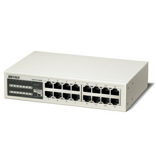 Rakuten - スイッチングハブ バッファロー LSW3-TX-16NSR [10/100M スイッチングHub 電源内蔵モデル 16ポート]
