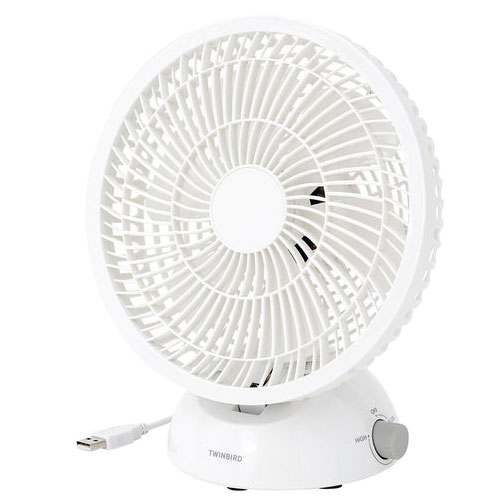 ツインバード 卓上扇風機 EF-4984W [USB給電式デスクファン]