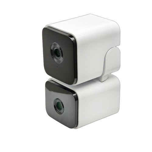 エアリア MS-S2DCAM [DD-EYE デュアルレンズセキュリティーカメラ Wi-Fi 動体検知 パン・チルト 防犯・見守り・監視]