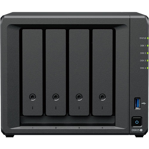 Synology DS925+ [DiskStation 4ベイ NAS 4コアRyzen V1500B 4GBメモリ 2.5GbEx2 SATA対応]