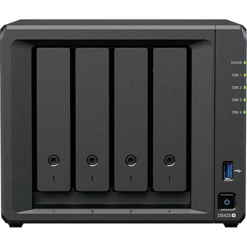 Synology DS425+ [DiskStation 4ベイ NAS 4コア Celeron J4125 2GBメモリ 2.5GbE＋GbE SATA対応]