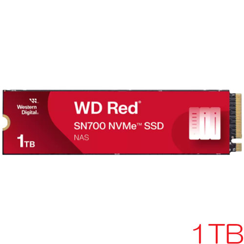ウエスタンデジタル WDS100T1R0C [WD Red SN700 NVMe SSD（1TB M.2(2280) PCIe Gen3 x4 NVMe 2000TBW 5..
