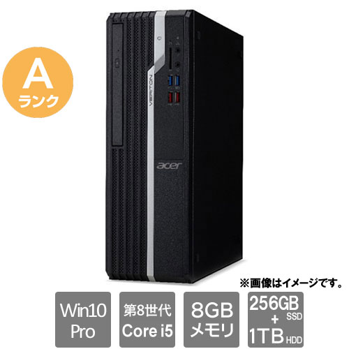 エイサー ★中古パソコン・Aランク★VX2660G-F58UB [Veriton X(i5-8400 8GB SSD256GB+HDD1TB Win10Pro64)]