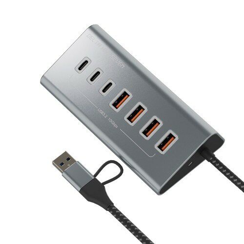 エアリア SD-HC3A4 [DELTA HUB SEVEN USB3.2 USBハブ USB-A/C 7ポート 最大10Gbps転送]（楽天・イートレンド楽天市場店）