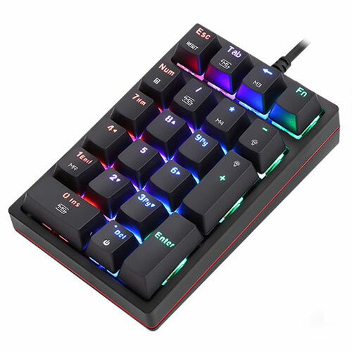Rakuten - エアリア AS-K24C-R [メカニカルNUMERIC KeyPad テンキー ゲーミング マクロ機能 LED USB接続]