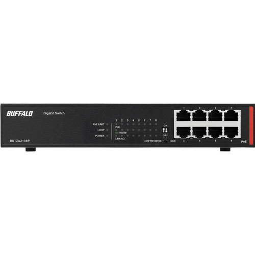 Rakuten - スイッチングハブ バッファロー BS-GU2108P [法人向け Giga対応 L2 アンマネージスイッチ 8ポート]