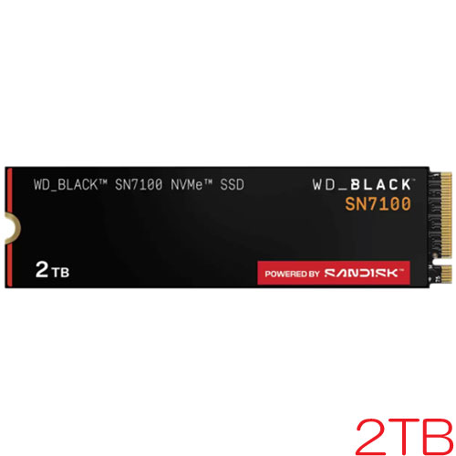 ウエスタンデジタル WDS200T4X0E [WD_BLACK SN7100 NVMe SSD（2TB M.2(2280) PCIe Gen4 x4 NVMe 3D TLC 1200TBW 5年保証）]