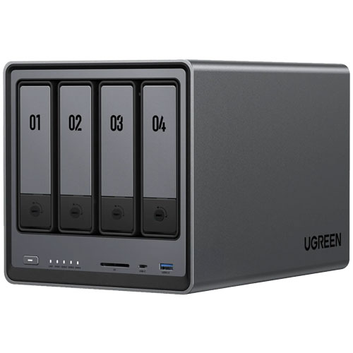 UGREEN DXP4800 [NASync 4ベイ NAS 4コア Intel N100 8GBメモリ 2.5GbEx2 M.2x2 HDMI出力 SDカードスロット]