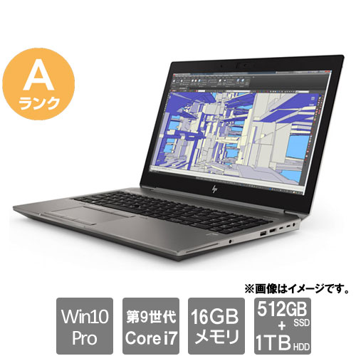 Rakuten - HP ★中古パソコン・Aランク★9UC62PA#ABJ [ZBook15 G6(i7-9750H 16GB SSD512GB+HDD1TB 15.6FHD Win10Pro64)]