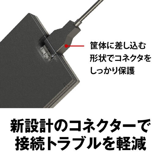 バッファロー MiniStation HD-PCGU3-Aシリーズ [USB3.1(Gen.1)対応 ポータブルHDD ブラック/ホワイト /500GB/1TB/2B] - Image 3