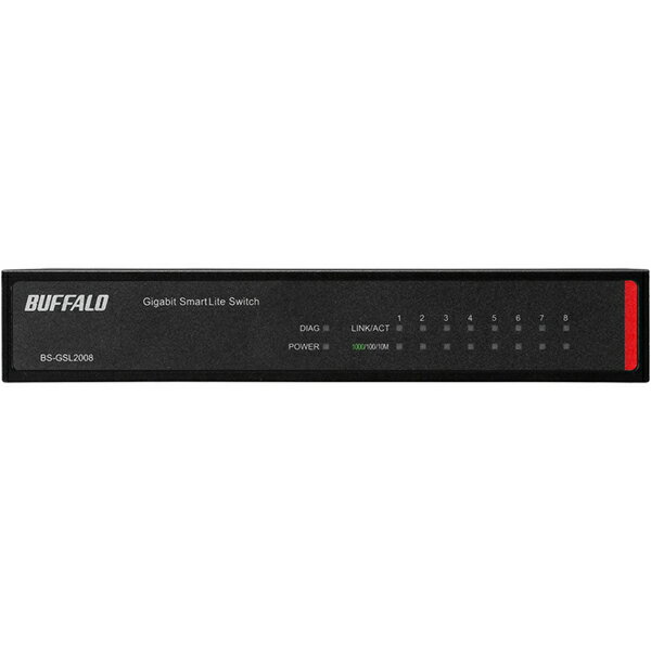 スイッチングハブ バッファロー BS-GSL2008 [法人向け Giga L2 スマートLiteスイッチ 8ポート]