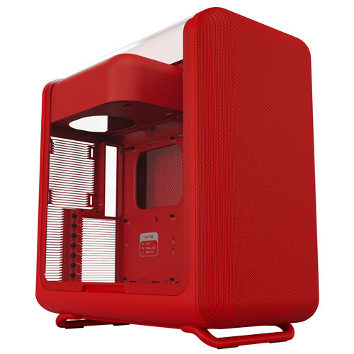 Rakuten - HYTE X50 Cherry [E-ATX ラウンドデザインPCケース 曲面ガラス レッド]
