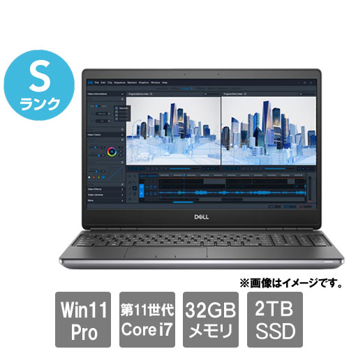 DELL ★中古パソコン Sランク★P93F002 Precision 7560(i7-11800H 32GB SSD2TB 15.6FHD Win11Pro64)