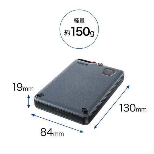 イートレンド楽天市場店のポータブルSSD アイ・オー・データ SSPD-SUTC500B [USB5Gbps 5年保証 セキュリティポータブルSSD 500GB]｜アングル2