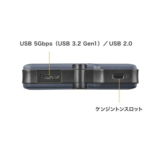 イートレンド楽天市場店のポータブルSSD アイ・オー・データ SSPD-SUTC500B [USB5Gbps 5年保証 セキュリティポータブルSSD 500GB]｜アングル3