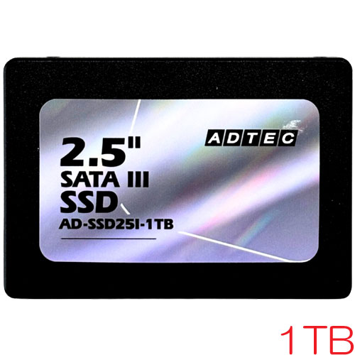 アドテック AD-SSD25I-1TB [1TB SSD 2.5inch SATA III 3D TLC 512TBW 3年保証]