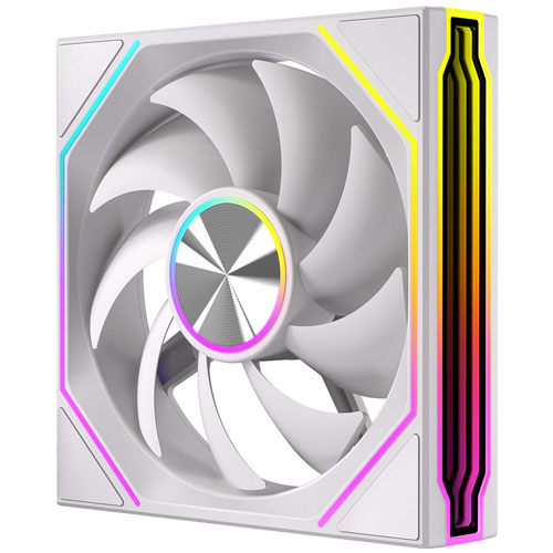 カラー:ホワイト パッケージ解説:ファン1個モデル LED:RGB LED 本体サイズ:120 x 120 x 28 mm（D×W×H） 本体重量:約200 g ファン ブレード数:9枚 ファン ベアリング:ハイドロリックベアリング ファン ファンコネクタ:4ピン ファン RGB LEDコネクタ:3ピン ファン PWM:対応 ファン 回転数:800 - 1800 RPM ±10% ファン 風量:18.87-46.43 CFM ファン 静圧:0.32-1.69 mmH2O ファン ノイズ:10.8-32 dB MTBF:40,000時間 保証期間:2年 付属品:4×短ネジ 4×長ネジ 1×ユーザーマニュアル パッケージサイズ:144 x 31 x 189 mm（D×W×H） パッケージ重量:約250 g