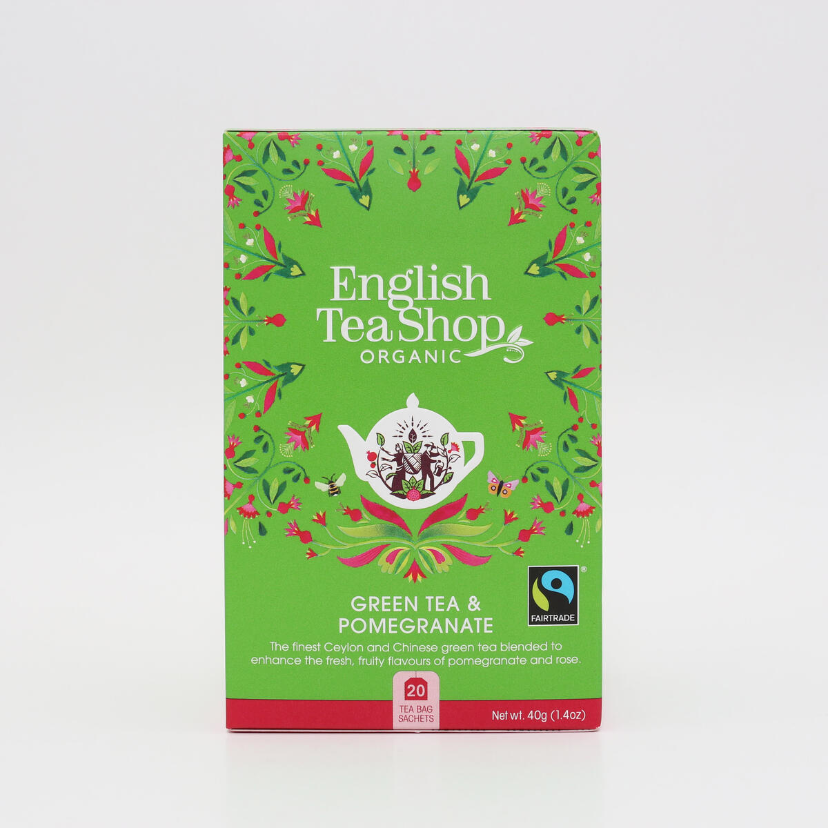 GREEN TEA POMEGRANATE(グリーンティー＆ ポメグラネート)オーガニックティーEnglish Tea Shop イングリッシュティーショップ