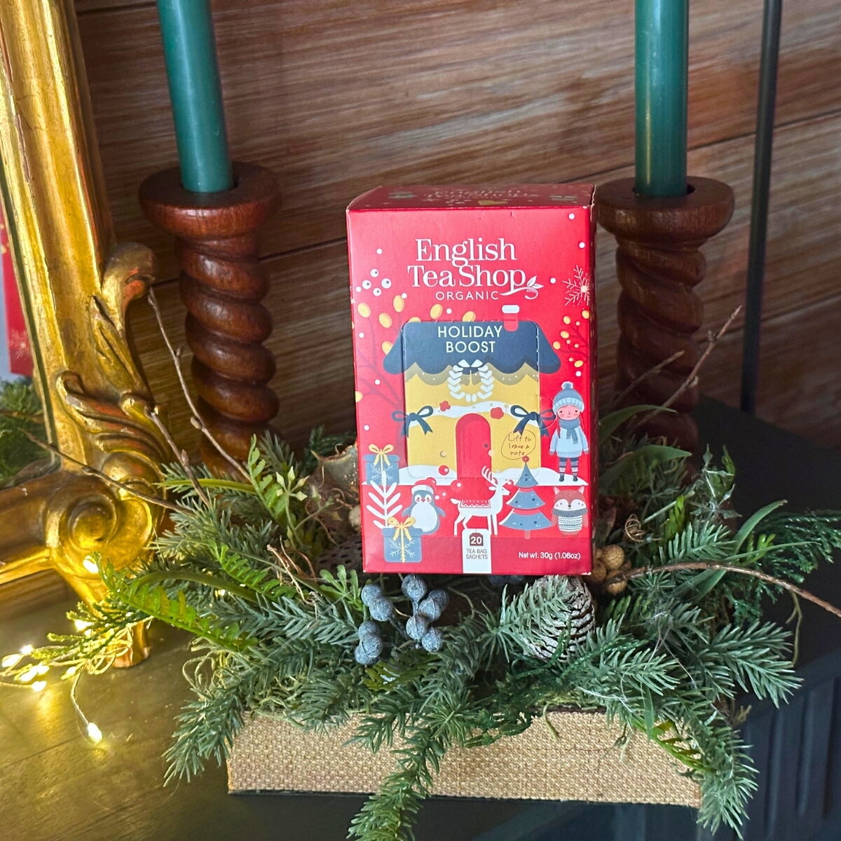 【公式】ホリディ・ブースト（ティーバッグ20袋入り） / ノンカフェイン 有機ハーブティー フレーバーティー ギフト クリスマス オーガニック 有機JAS ロンドン発 紅茶専門English Tea Shop(イングリッシュティーショップ)