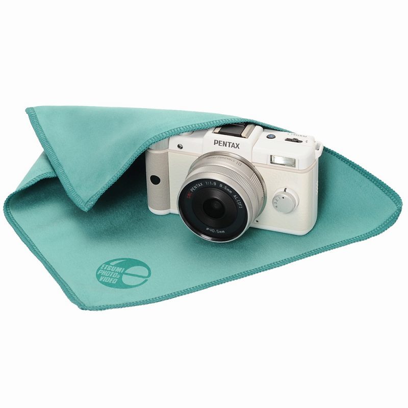 クリーニング クロス カメラ アクセサリーメンテナンス メガネ スマホ 楽器 ミクロディア エピクロス ポリエステル 超極細繊維 光学機器 音楽機器 電子機器 産業機器 エツミ クリーニングクロス ミクロディアエピクロスS 200×220mm グリーン E-5229