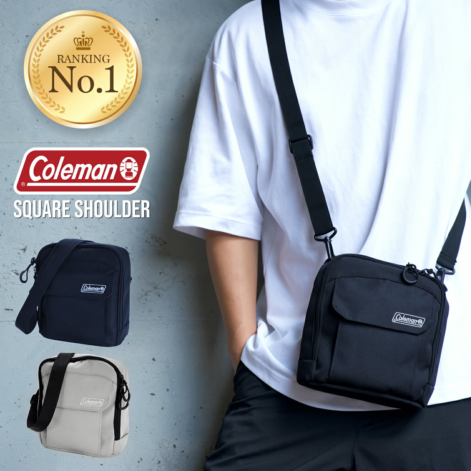 【 Coleman ショルダーバッグ 】メンズ レディース 斜めがけ 軽量 軽い 肩かけ スクエア コールマン カジュアル おしゃれ タウン 使いやすい 背面メッシュ サブバッグ アウトドア フェス お散歩バッグ 旅行 ミニバッグ ポーチ 小型 ボディバッグ シンプル かっこいい