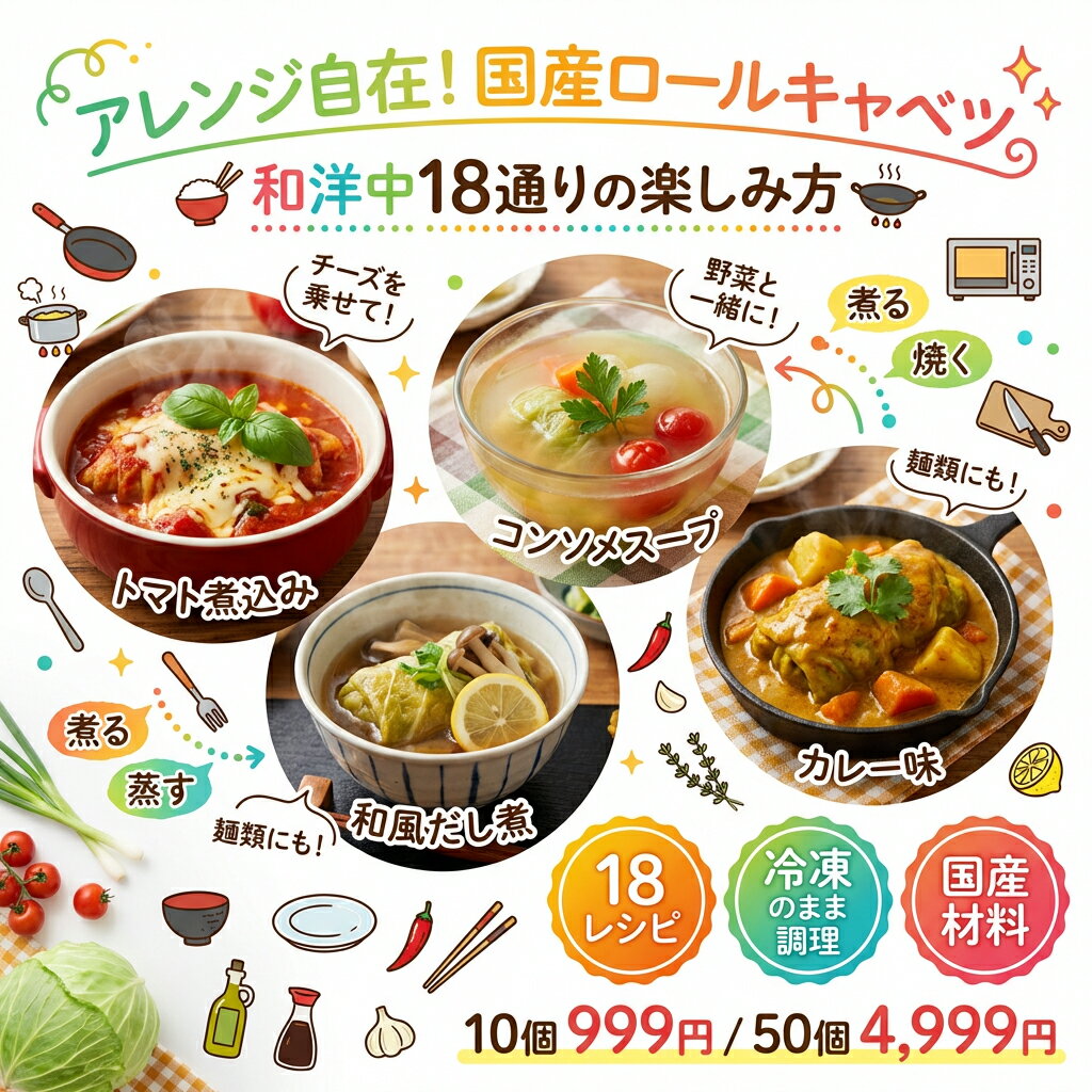 [どれでも5品で送料無料] 国産 ロールキャベツ 600g-3kg【楽天1位】お肉たっぷりで旨み濃厚！晩ご飯・夕食・おつまみに ケチャップ煮・鍋・カレー・ラーメ...