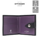 エッティンガー 革二つ折り財布 メンズ 【ETTINGER社正規輸入代理店メーカー保証有】ST951 タブ付二つ折り財布 カーフレザー BILLFOLD 10C/C & COIN PURSE