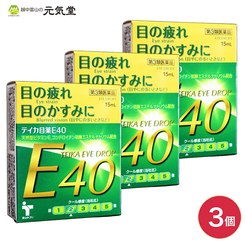 テイカ目薬E40 15ml 3個セット 置き薬 配置薬 富山 テイカ製薬