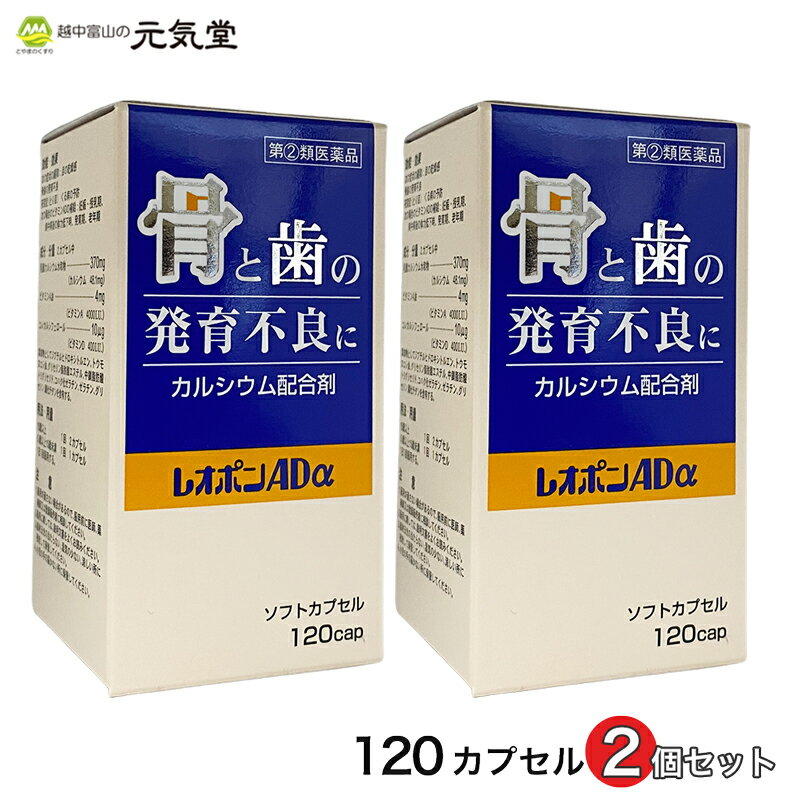 【P10倍＆購入金額で選べるクーポン配布のW割】【第(2)類医薬品】 レオポンAdα 120カプセル 2個セット 置き薬 配置薬 富山 明治製薬 カ..