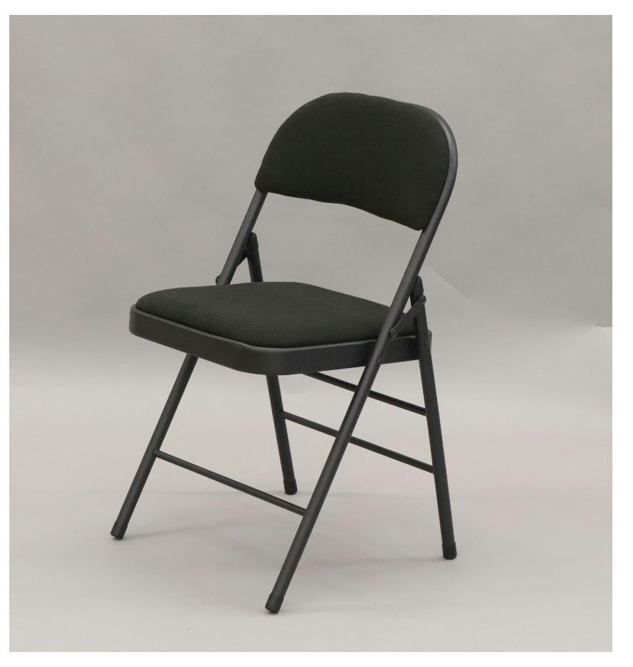 パイプ ミーティングチェア 折りたたみ ブラック 3．9kg[AHMO-07 ブラック]