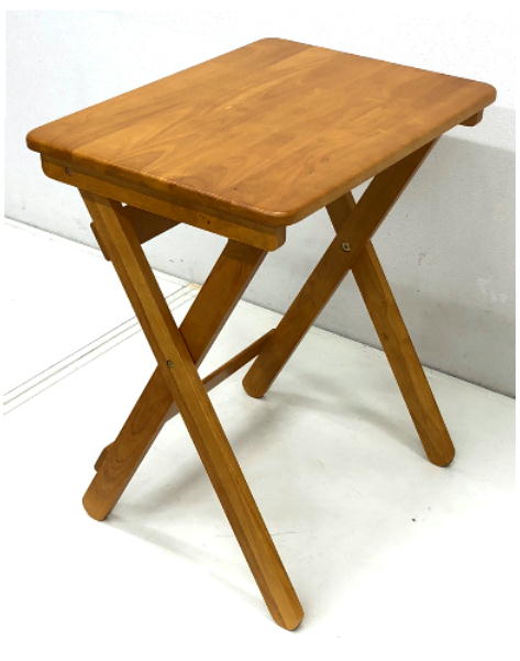 折りたたみテーブル 幅60 奥行45木目 8．2kg オリタタミテーブル FT-6045 ブラウン 木製 一人暮らし