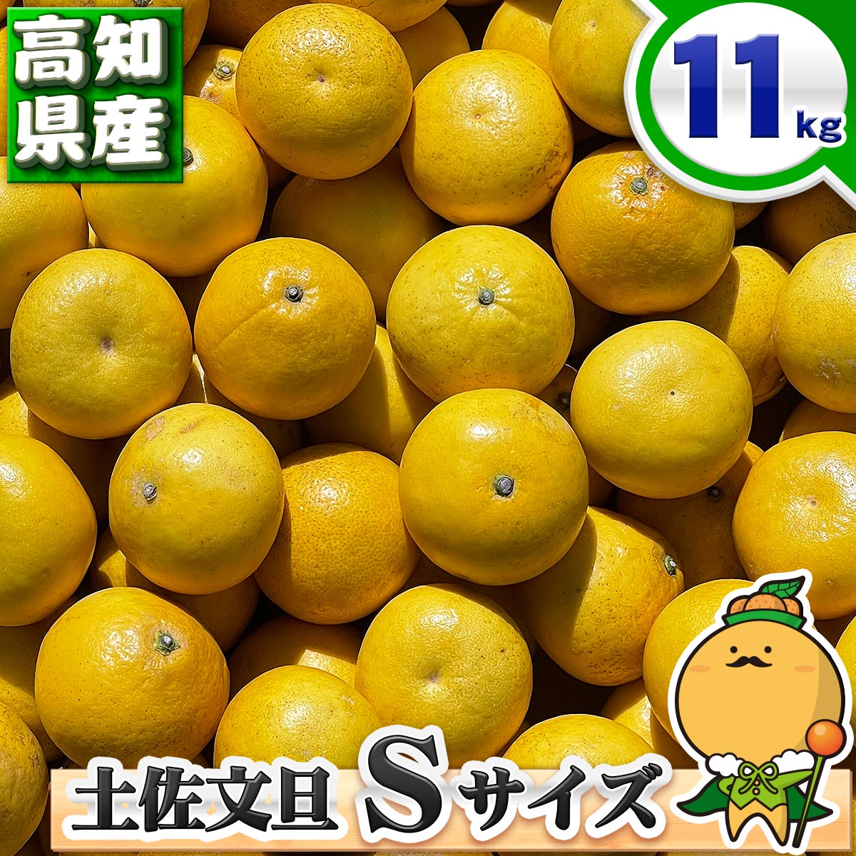 【小玉Sサイズ】 高知県産 訳あり 土佐文旦 Sサイズ 小玉 11kg 【 送料無料 ※北海道・沖縄県は除く】S 文旦 家庭用 箱買い 11キロのサムネイル
