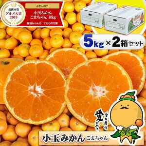 ＼グルメ大賞2019受賞／愛媛県産 小玉みかん こまちゃん 5kg×2箱セット ご家庭用 早生 南柑20号 送料無料 味濃い プチ みかん 計10キロ 箱 買い 愛媛みかん 温州 中生 晩生 こだわり王国