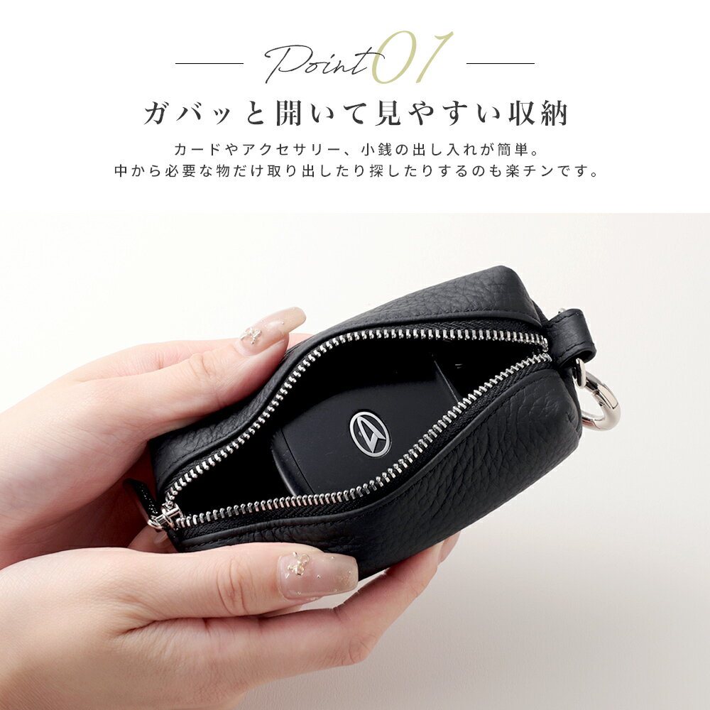 【最大40％OFFクーポン対象】キーケース 本革 小物入れ 牛革 カラビナリング 出し...