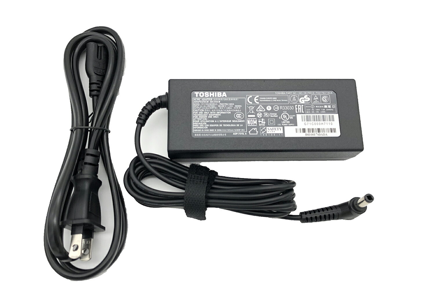 東芝 TOSHIBA 純正 PA5179U-1ACA 75W 19V 3.95A ACアダプタ 電源 2ピン仕様 便利 コネクターL字タイプ あす楽 送料無料