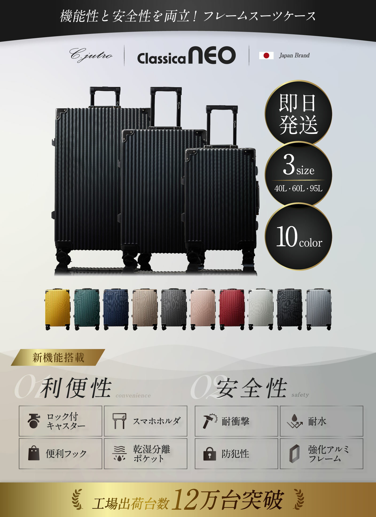 【最大57％OFF+1000円OFF3/3 20:00~3/5 23:59】【新モデル 累計販売実績20000個突破】スーツケース キャリーケース キャリーバッグ 機内持ち込み 1泊2日 2泊3日 3泊4日 キャリーバッグ フレーム TSAロック 軽量 旅行 出張 海外旅行 sサイズ Mサイズ Lサイズ【日本企業企画】