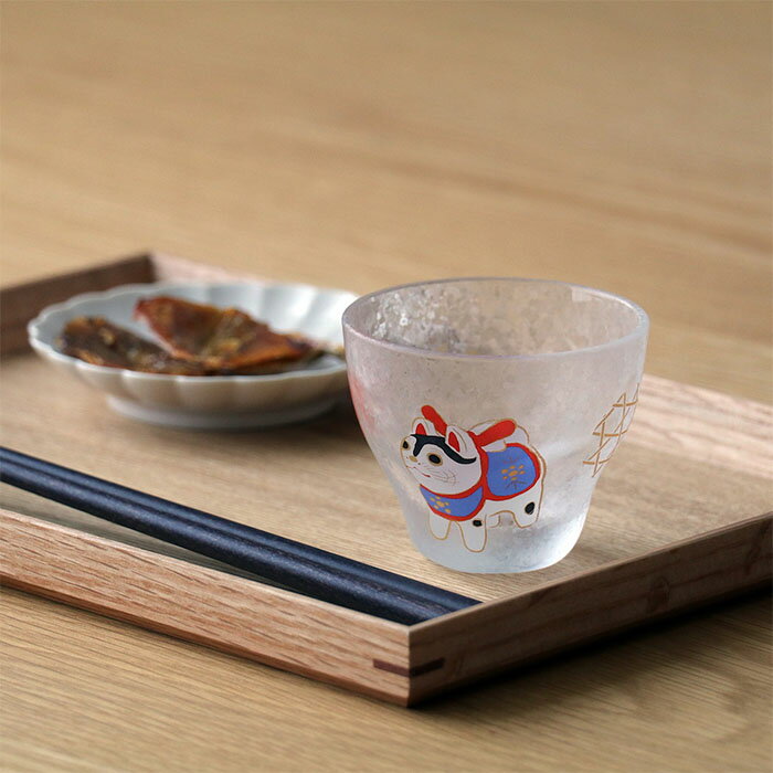 『アデリア めでた干支 盃 戌』【いぬ 犬 食器 酒器 ガラス 硝子 贈り物 干支 めでた干支 日本製】