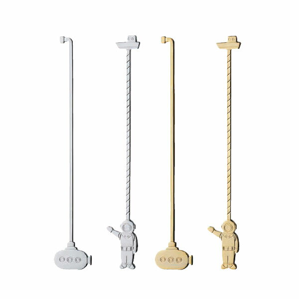 【ゆうパケット対応】『グラスマドラー』【潜水艦 潜水士 マドラー カクテル お酒グッズ シルバー ゴールド 日本製】