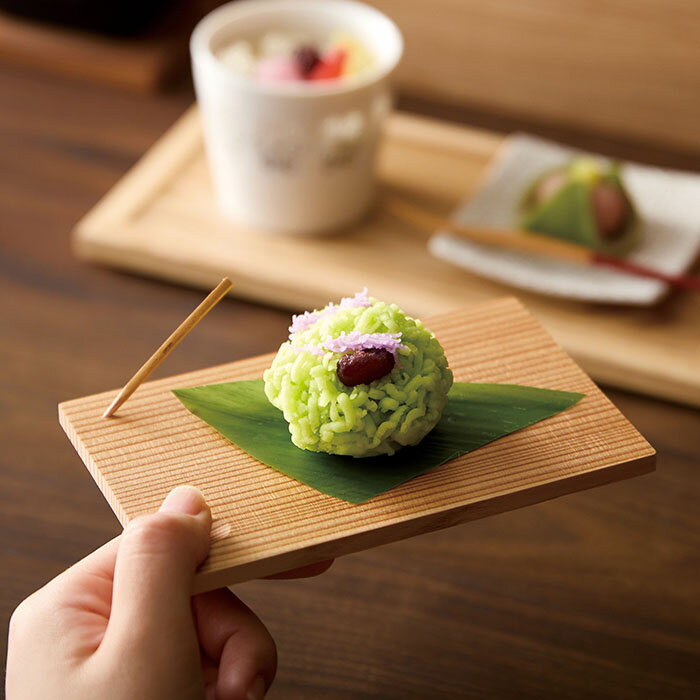 『錦秋 杉・お手元小皿』【小皿 お皿 和菓子 デザート カフェ 立食 試食 木製】