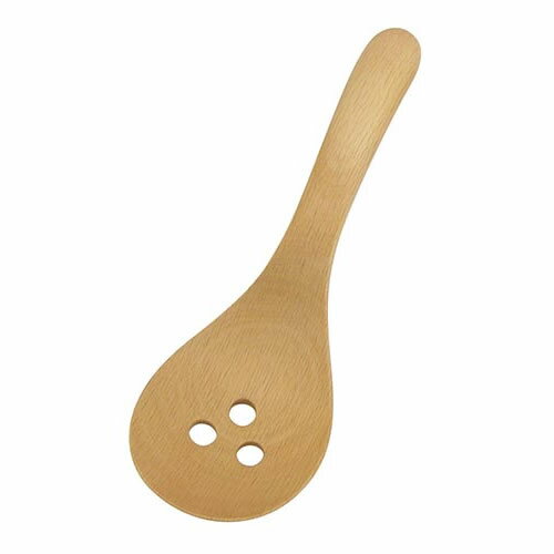 『木の取り分けお玉 穴明』［セイラス］【お玉 おたま 穴あき 木製 調理器具 キッチン 雑貨】【クーポン対象商品】