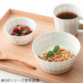 『小田陶器 frill フリル ボールM 白』【日本製 小鉢 食器 うつわ キッチン 雑貨】
