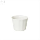 『小田陶器 frill フリル ミニカップ 白』【日本製 カップ 食器 器 キッチン 雑貨】【クーポン対象商品】