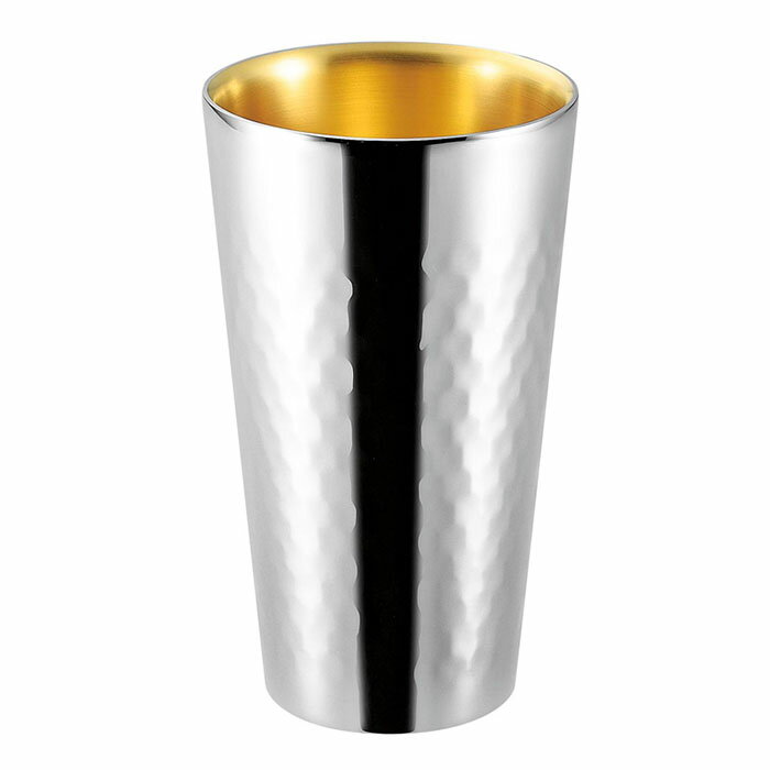【送料無料】『サス槌目2重ストレートカップ 内金仕上 250ml』【SUSCUP ビアカップ ビール 2重構造 保..
