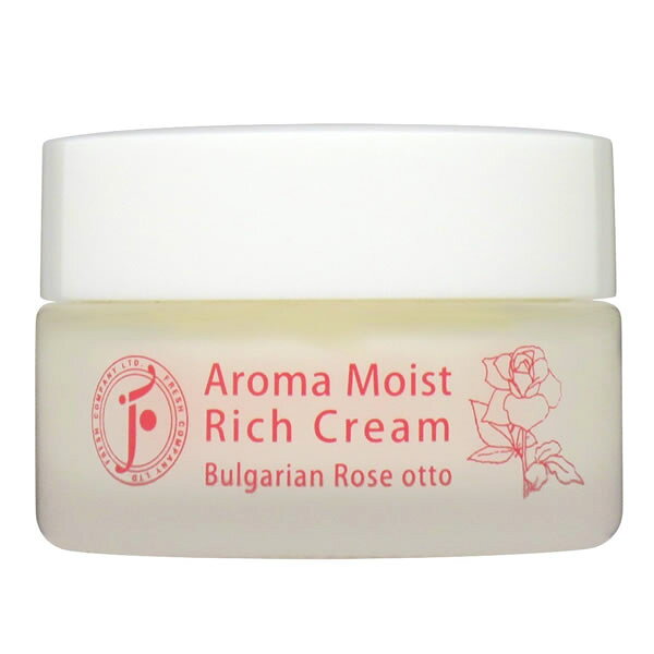 『アロマモイストリッチクリーム ローズオットー 30g』＜アロマモイスト＞【フレッシュ 天然成分 100％植物由来 ナチュラル オーガニック 日本製 スキンケア 保湿 高濃度保湿クリーム ローズオットー アルコールフリー 美白】 eurekashop-10133665 Eureka パッケージ画像